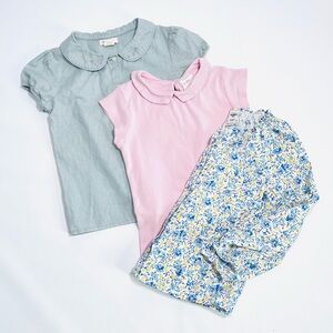 Olive Juice Oshkosh B’gosh Tops Floral Solid Set of 3  5-6 Y